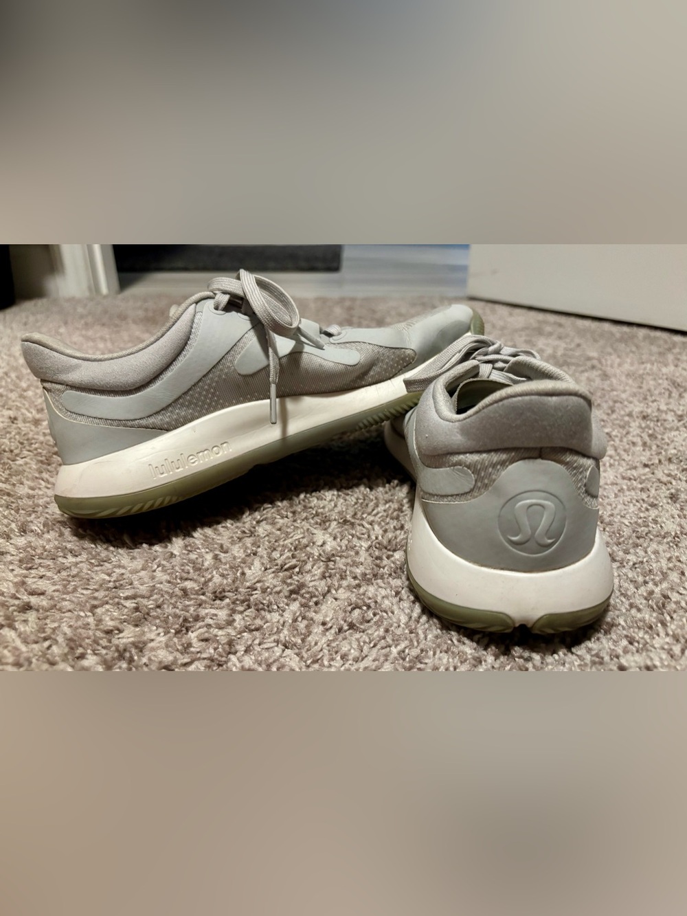 lululemon athletica women’s Light Gray and White Casual Sneakers